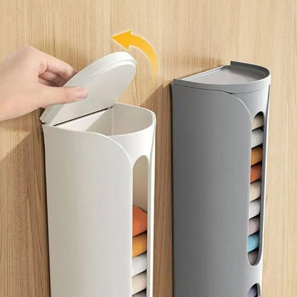 Wall-Mounted Underwear Storage Box Self Adhesive Space-saving Garbage Bag Dispenser Simple Style Dustproof