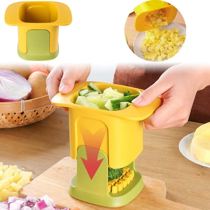 Multifunctional Cucumber Potato Slicer Hand Pressure Onion Dicer Kitchen Tool Vegetable Chopper French Fries Cutter Household