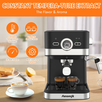 Italian Semi-automatic Coffee Machine Concentrated High Pressure Extraction Milk Foam Coffee Machine