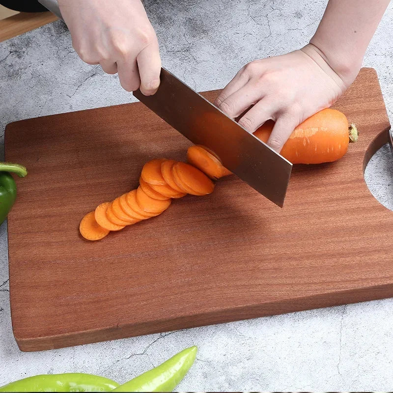 Household Thickened Whole Wood Ebony Cutting Board, Antibacterial and Mold Resistant Home Kitchen Accessories Cutting Board