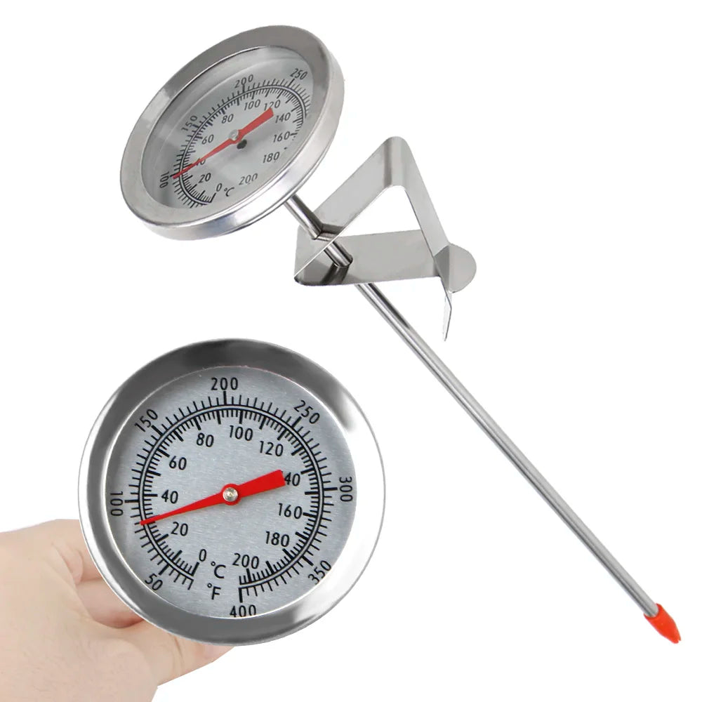 Probe Thermometer Kitchen Tools Cooking Temperature Meter 0~200℃ Milk Coffee Food Meat Gauge Stainless Steel