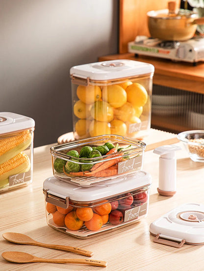 Vacuum Food Storage Box Fresh-Keeping Canister Sealed Storage Container Large Capacity Food Dispenser  Kitchen Storage Box