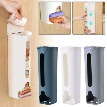 Wall-Mounted Underwear Storage Box Self Adhesive Space-saving Garbage Bag Dispenser Simple Style Dustproof