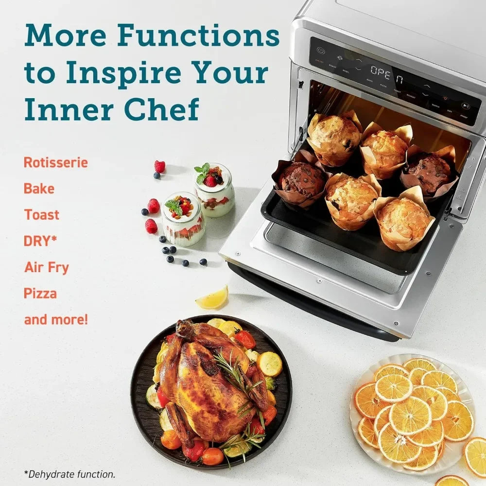 COSORI Air Fryer Toaster Oven, 13 Qt Airfryer Fits 8" Pizza, 11-in-1 Functions with Rotisserie, Dehydrate