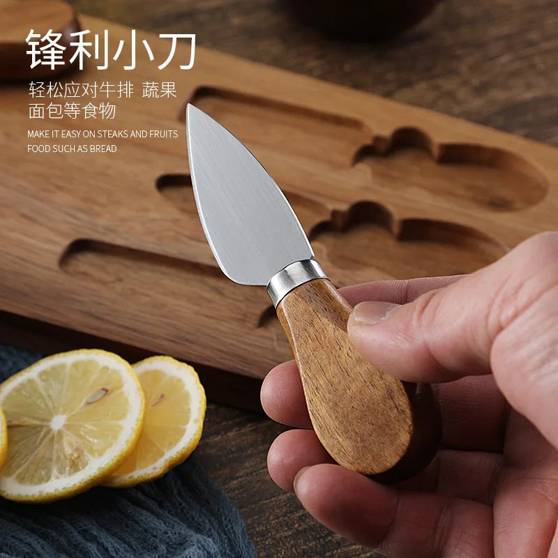 Acacia Cheese Board Set Cheese Knife Cheese Board Wooden Cutting Board Steak BoardKnife