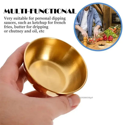 2/4/6pcs Stainless Steel Small Sauce Dishes Seasoning Serving Tray Spice Plates Set Soy Sauce Dish Specialty Tableware