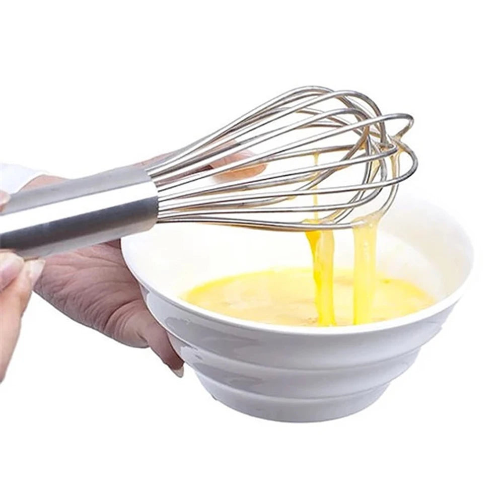 Semi-automatic Egg Beater 304 Stainless Steel Egg Whisk Manual Hand Mixer Self Turning Egg Stirrer Kitchen Accessories Egg Tools