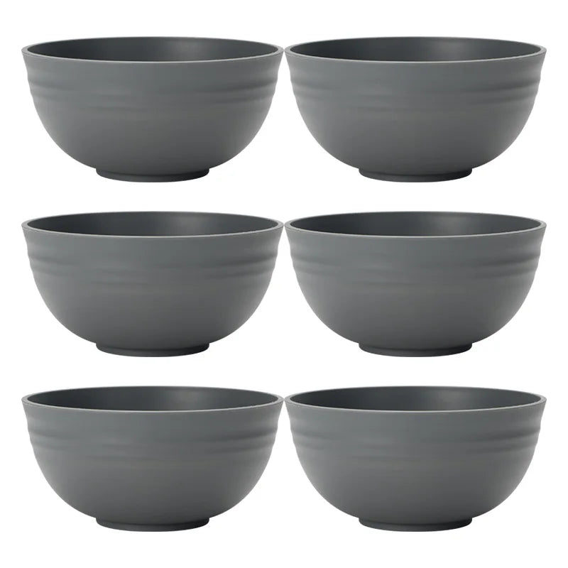 4/6/8pcs Grey serving bowl Reusable plastic cutlery for dessert snacks Portable Portable camping picnic serving bowls