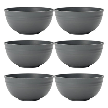 4/6/8pcs Grey serving bowl Reusable plastic cutlery for dessert snacks Portable Portable camping picnic serving bowls