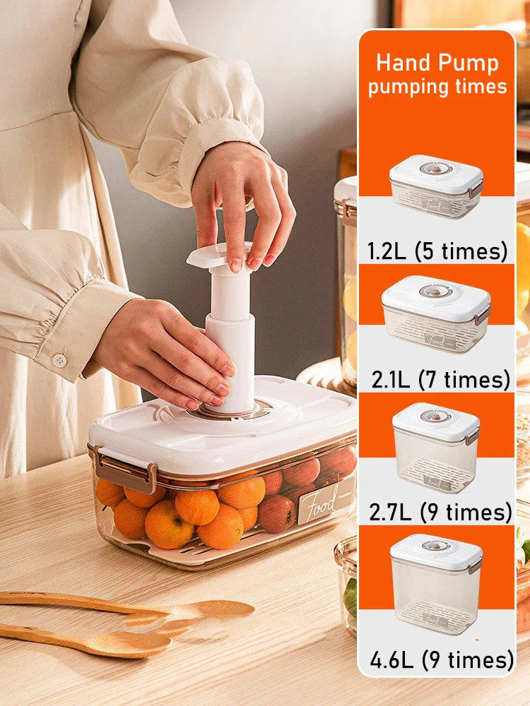 Vacuum Food Storage Box Fresh-Keeping Canister Sealed Storage Container Large Capacity Food Dispenser  Kitchen Storage Box