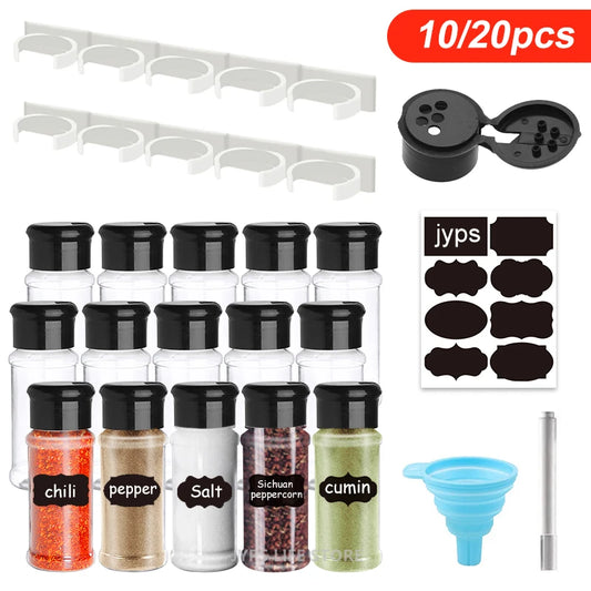 Spice/Seasoning Shaker Bottles | Spice Organizer 10 PC Set