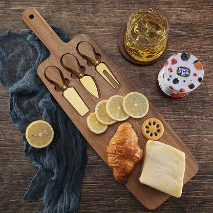 Acacia Cheese Board Set Cheese Knife Cheese Board Wooden Cutting Board Steak BoardKnife