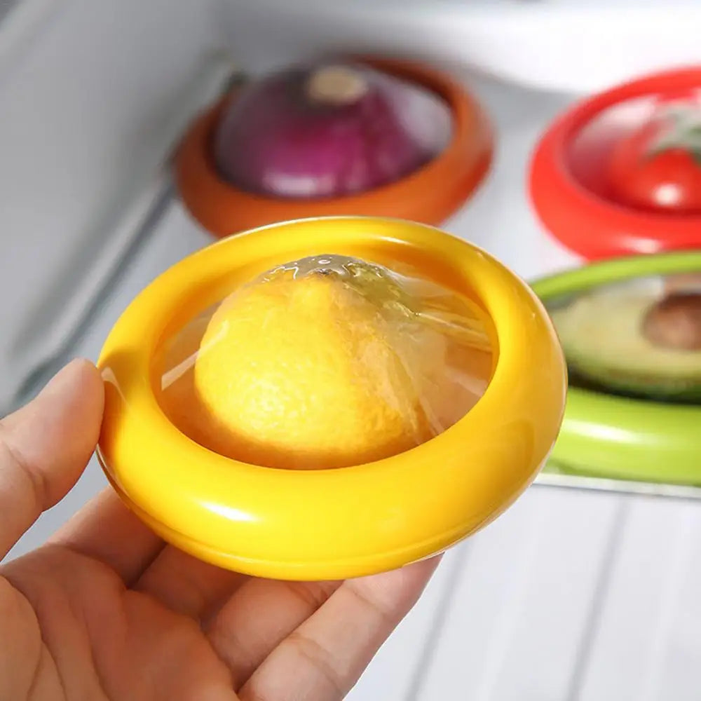 4 Pieces Storage Set Fresh-keeping Boxes for Avocado Onion Tomato and Lemon Reusable Vegetable Storage Container for kitchen