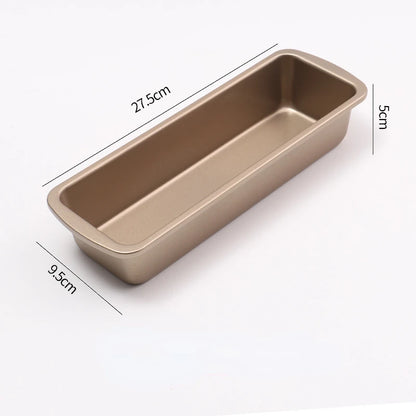 Hot Selling commercial Rectangular Heavy Steel Non Stick Gold Toast Tin Bread Baking Pan Cake mold For Family Kitchen Baking