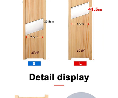 Wooden Vegetables Cutter,Adjustable Vegetable 0.5-7mm Slicer for Potato,Tomato and Onion Cabbage Shredder Chip Fruit Chopper