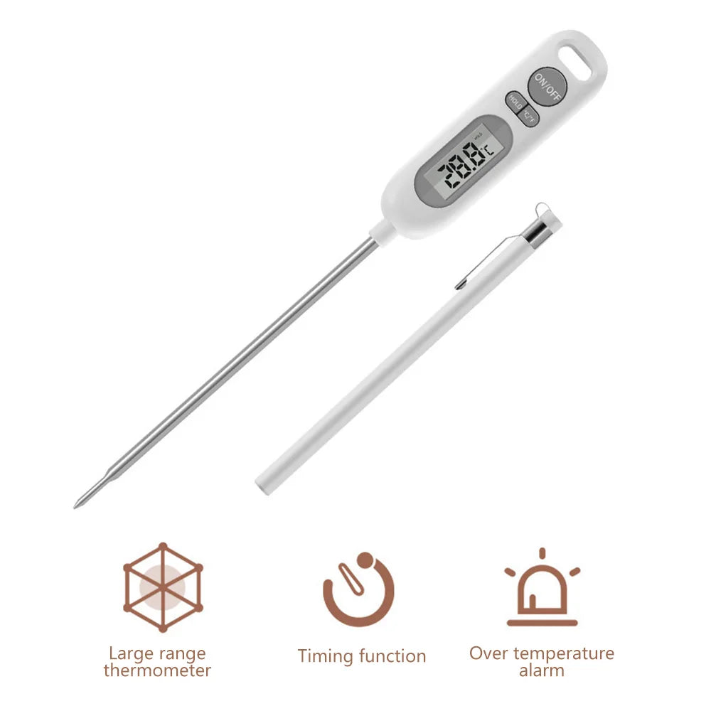 YZ6011 Digital Kitchen Food Thermometer 304Stainless Steel Probe Milk Oil Liquid Oven Temperaure Tool Meat BBQ Temperature Gauge