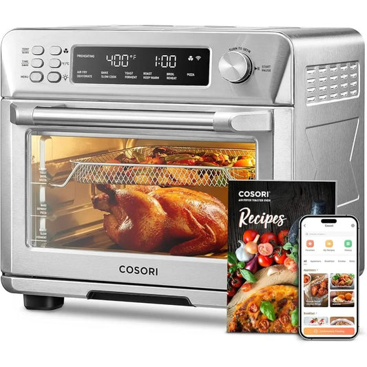 COSORI Toaster Oven Air Fryer Combo, 12-in-1, 26QT Convection Oven Countertop, Stainless Steel with Toast Bake and Broil