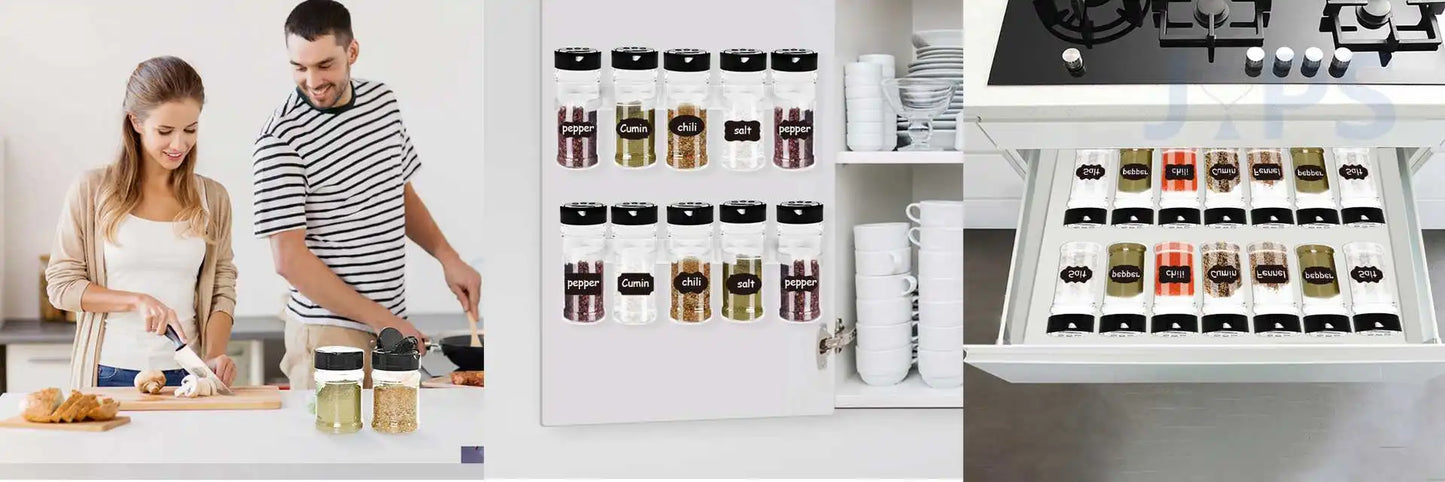 Spice/Seasoning Shaker Bottles | Spice Organizer 10 PC Set