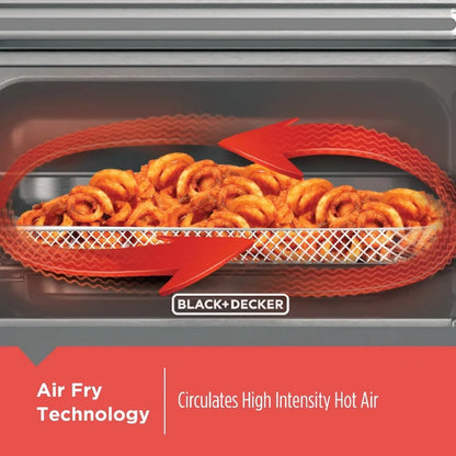 BLACK+DECKER  6-Slice Crisp 'N Bake Air Fry Toaster Oven, TO3217SS