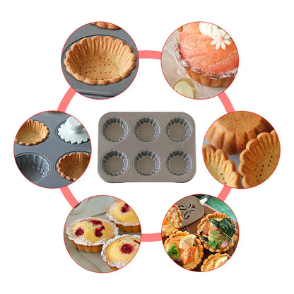 Flower Lace Carbon Steel Bakeware Mold Mini Cupcake Biscuit Mold Pie Cookie Fruit Egg DIY Mould Kitchen Pastry Baking Tool